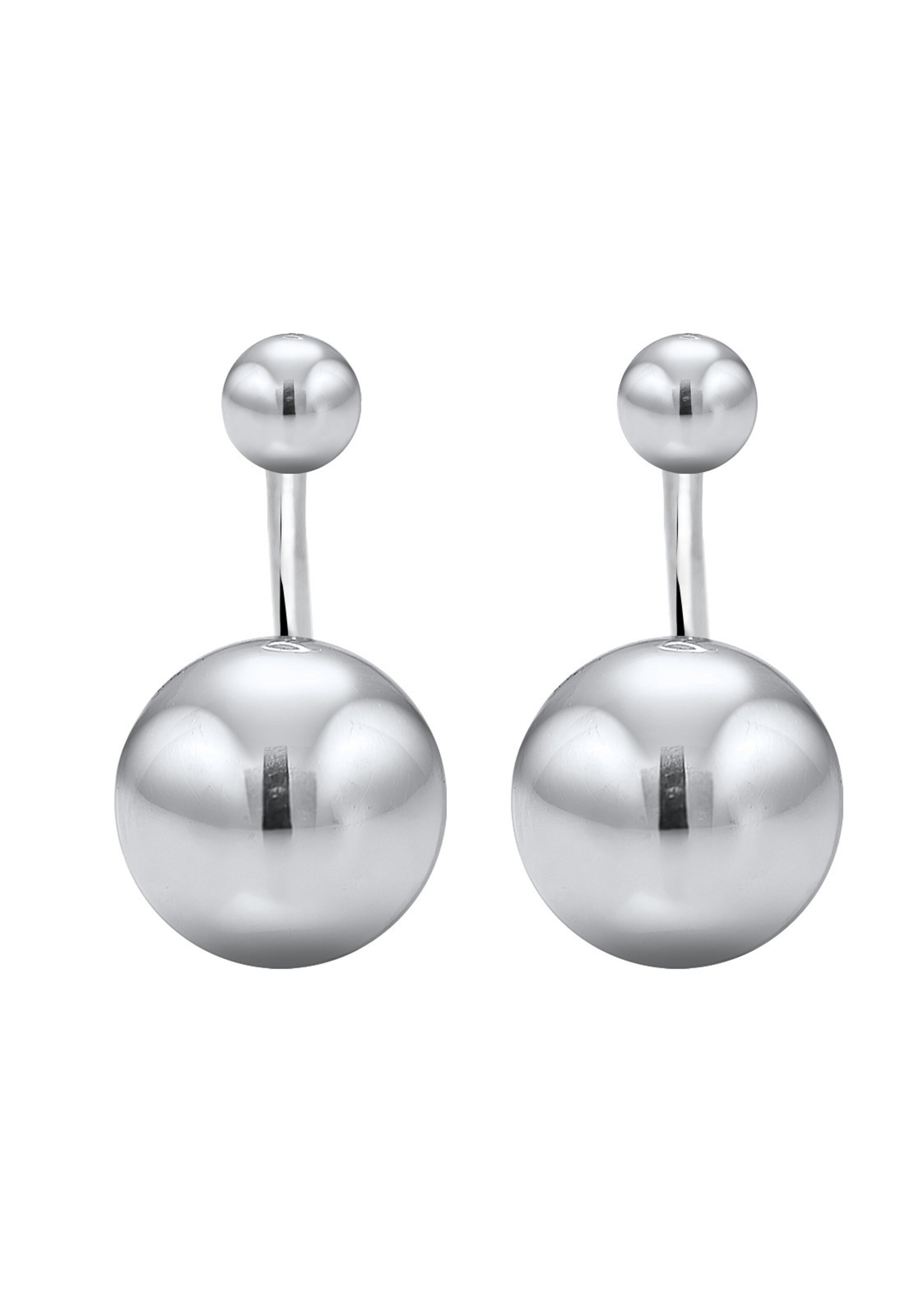 ELLI Earrings 'Kugel' in Silver: front