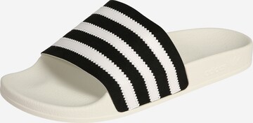 ADIDAS ORIGINALS Чехли 'Adilette' в черно: отпред