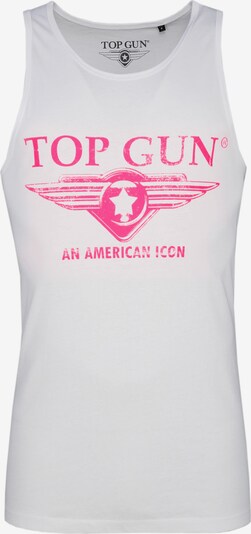 TOP GUN Tank Top 'Pray' in pink / weiß, Produktansicht