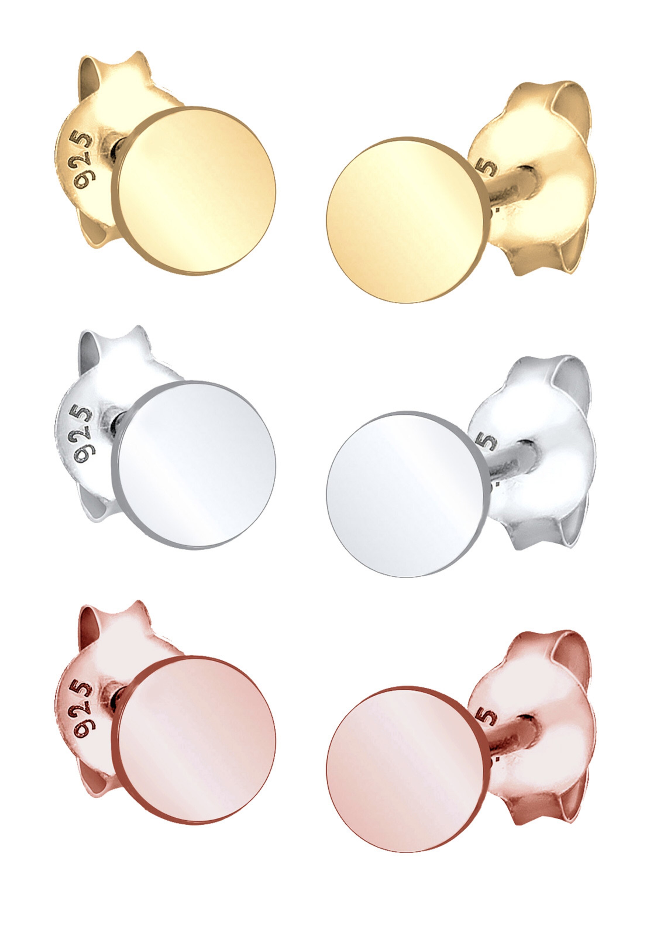 Boucles d'oreilles 'Kreis' ELLI en or : devant