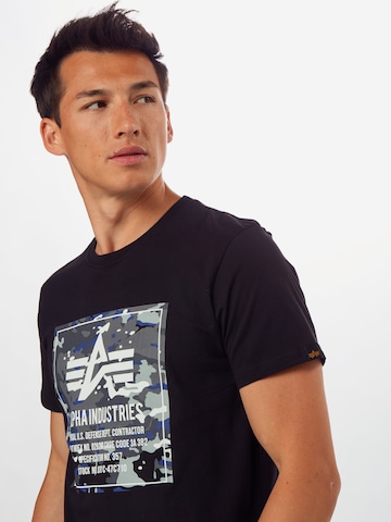 ALPHA INDUSTRIES Shirt in Zwart