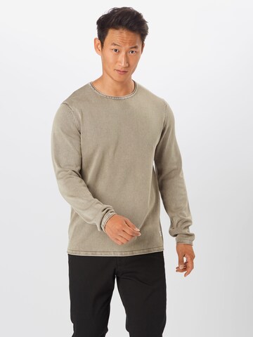 Regular fit Pullover 'Leo' di JACK & JONES in beige: frontale