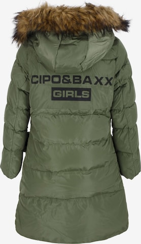 CIPO & BAXX Winterparka mit Abenteuerhandschuhen in Grün