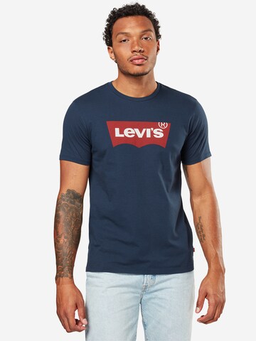 LEVI'S ® Regular Shirt 'Graphic Set In Neck' in Blauw: voorkant