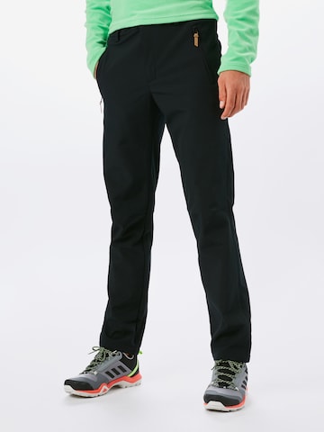 ICEPEAK Regular Outdoor Pants 'Argo' in Black: front