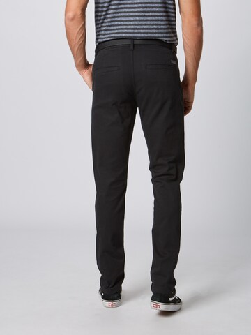 Lindbergh Slim fit Chino trousers 'Classic' in Black: back