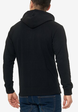 INDICODE JEANS Zip-Up Hoodie 'Braidwood' in Black