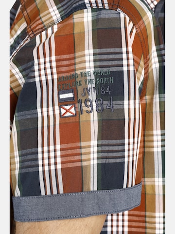 Jan Vanderstorm Comfort fit Button Up Shirt 'Reedo' in Brown