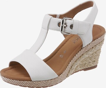 GABOR Strap Sandals in White: front