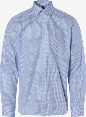 Coupe slim Chemise business Finshley & Harding en bleu : devant