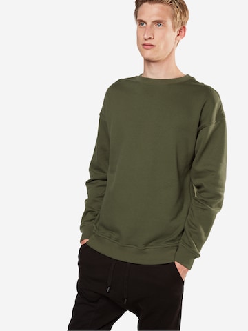 Urban Classics Sweatshirt in Groen: voorkant