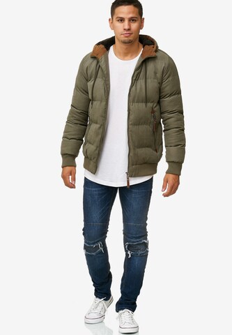 INDICODE JEANS Winter Jacket 'Adeline' in Green