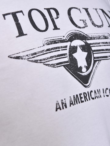 TOP GUN T-Shirt 'Beach' in Weiß