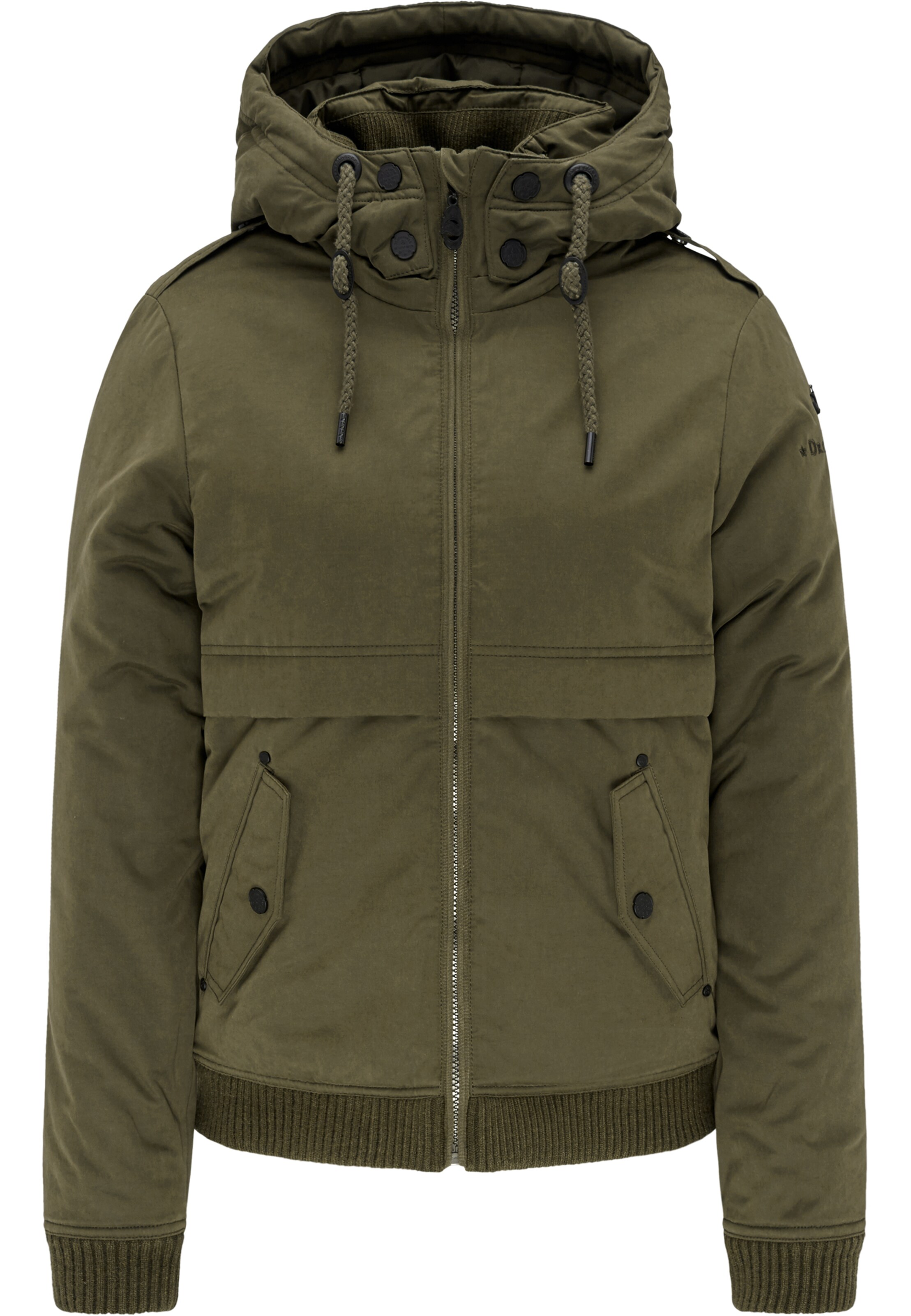 DREIMASTER - Winterjas 'Vintage' in de kleur Olijfgroen