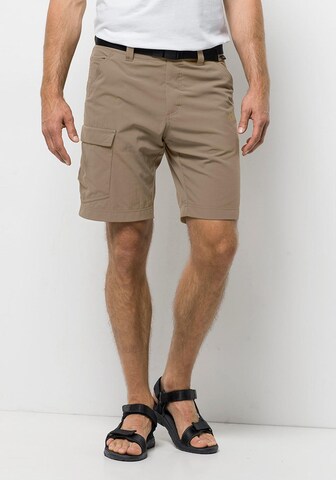 JACK WOLFSKIN Regular Outdoor trousers 'Hoggar' in Beige: front
