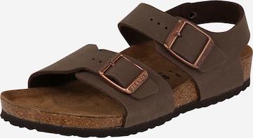 BIRKENSTOCK Ανοικτά παπούτσια 'New York' σε καφέ: μπροστά