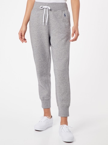 Polo Ralph Lauren Tapered Trousers 'PO SWEATPANT-ANKLE PANT' in Grey: front