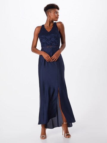 SWING - Vestido de noche en azul: frente