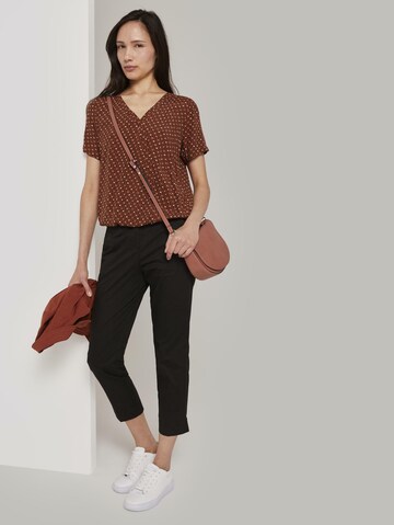 TOM TAILOR Bluse in Braun