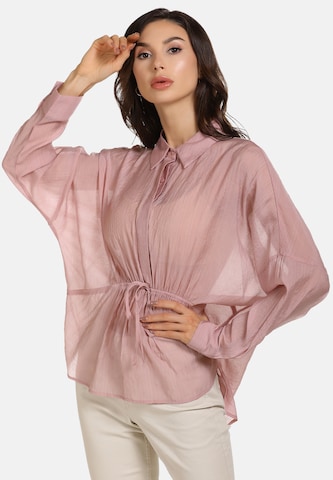 faina Blouse in Roze: voorkant