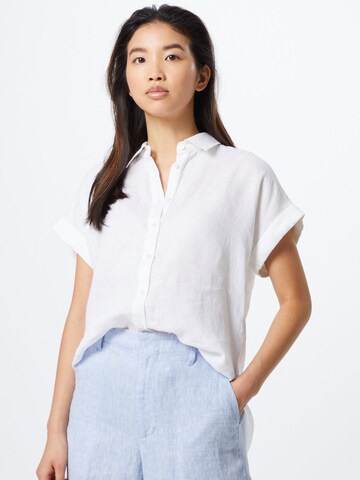 Camicia da donna 'BROONO-SHORT SLEEVE-SHIRT' di Lauren Ralph Lauren in bianco: frontale