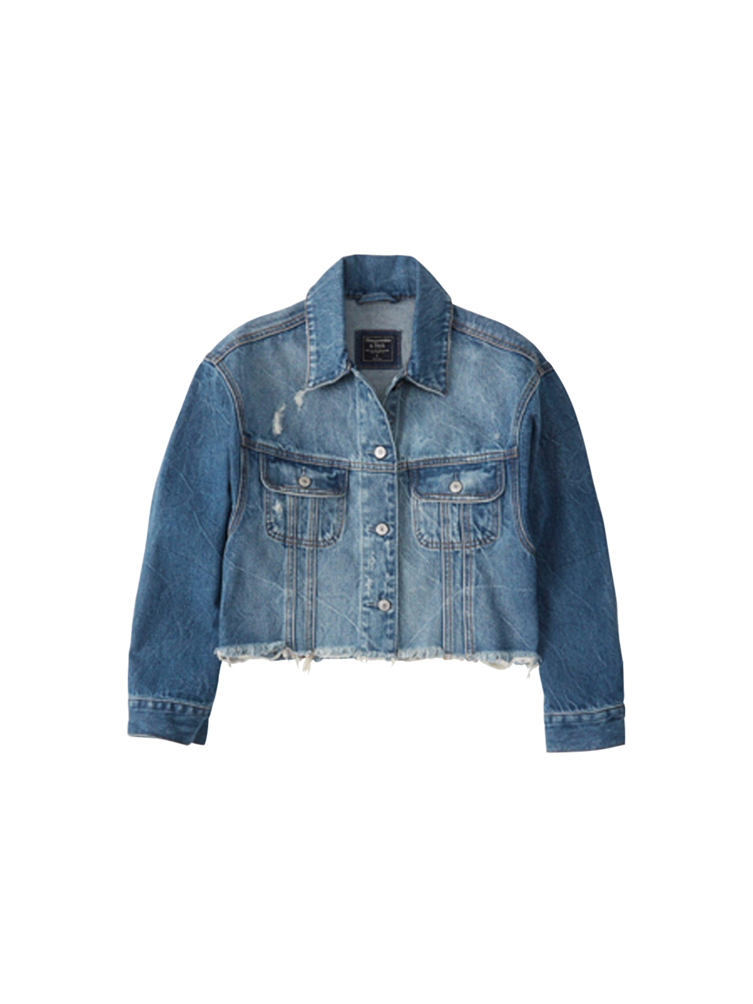 Abercrombie & Fitch - Tussenjas in de kleur Blauw denim