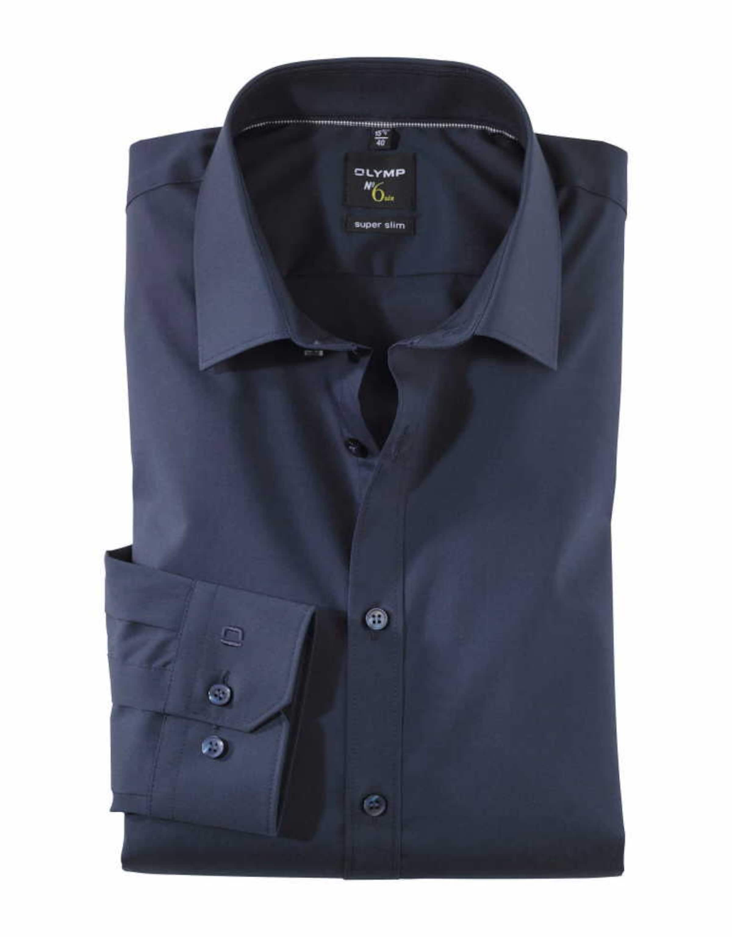 OLYMP Πολύ εφαρμοστό Πουκάμισο για το γραφείο 'No. 6' σε μπλε