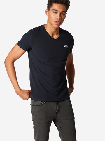 T-Shirt Superdry en bleu : devant