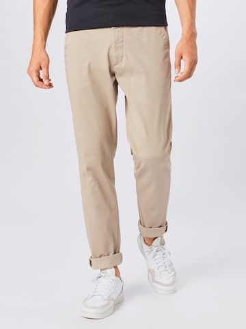 Coupe slim Pantalon chino 'Miles Flex' SELECTED HOMME en gris : devant