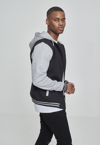 Urban Classics Zip-Up Hoodie in Black