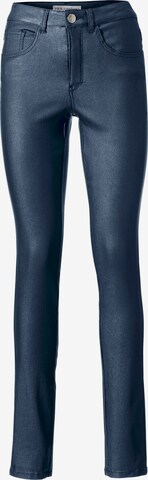 heine Slimfit Broek in Blauw: voorkant