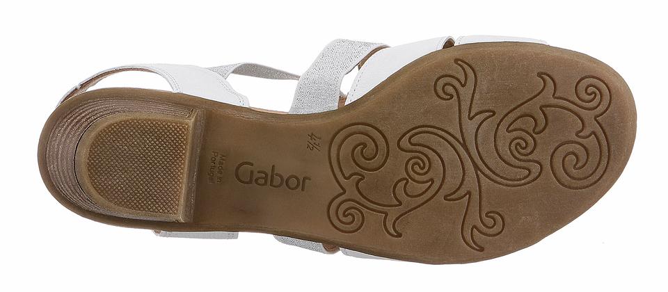 GABOR Sandale in Weiß, Weißmeliert 