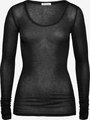AMERICAN VINTAGE Tričko 'Massachusetts' – černá: přední strana