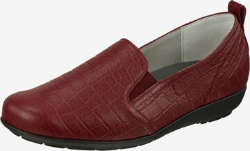 Natural Feet Slip-Ons in Red: front