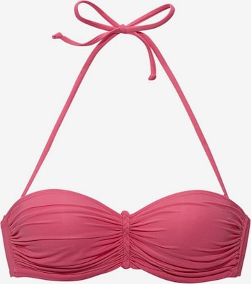 Bandeau Hauts de bikini BUFFALO en rose : devant