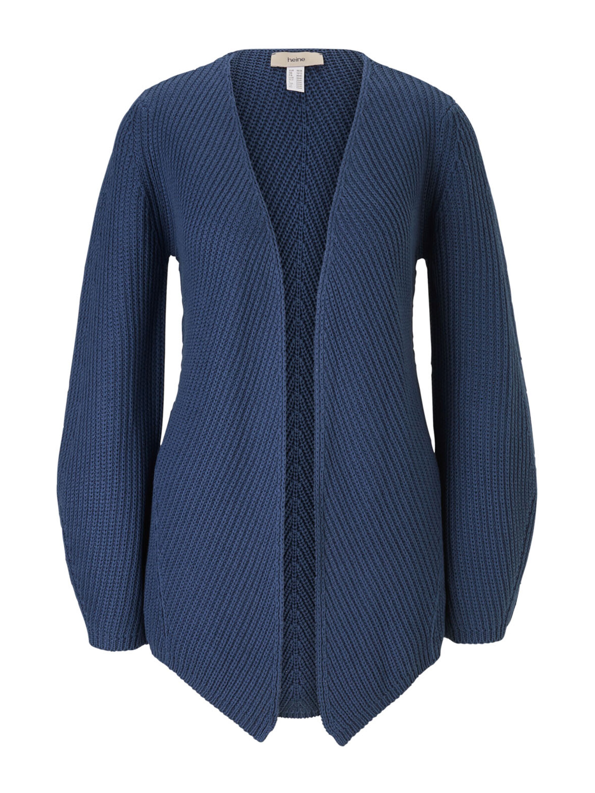 heine - Gebreid vest in de kleur Blauw denim