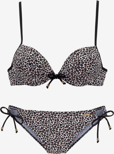 BRUNO BANANI Bikini in braun / schwarz, Produktansicht