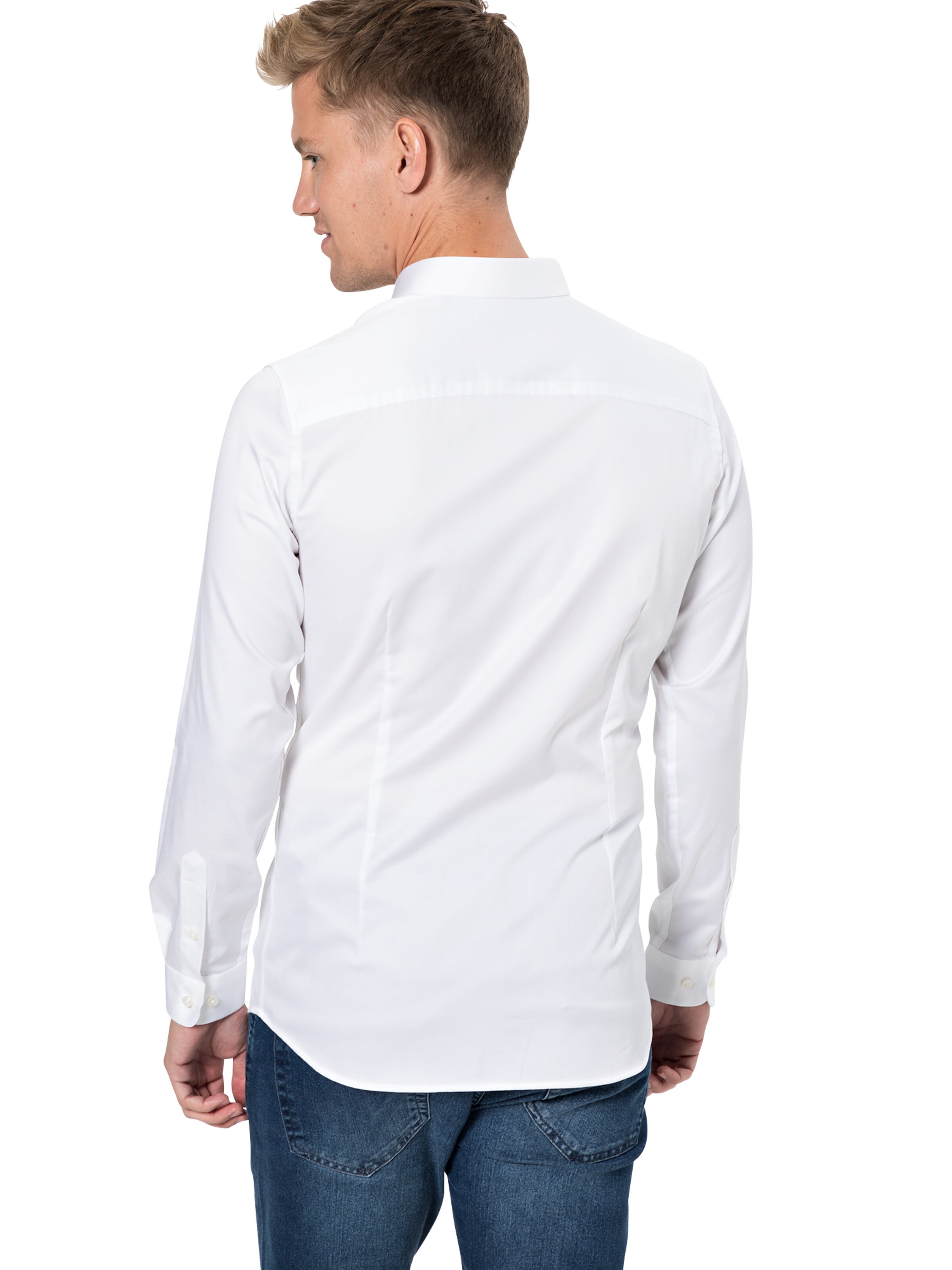 balta JACK & JONES Itin prigludęs Marškiniai 'JJPRParma'
