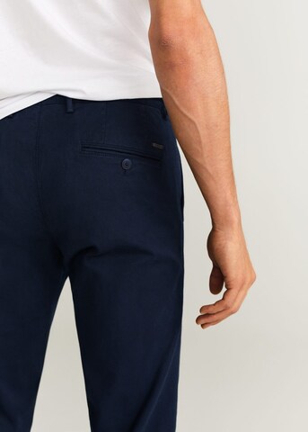 Coupe slim Pantalon chino 'Barna 5' MANGO MAN en bleu