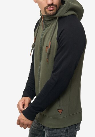 INDICODE JEANS Sweatvest 'Arbutus' in Groen