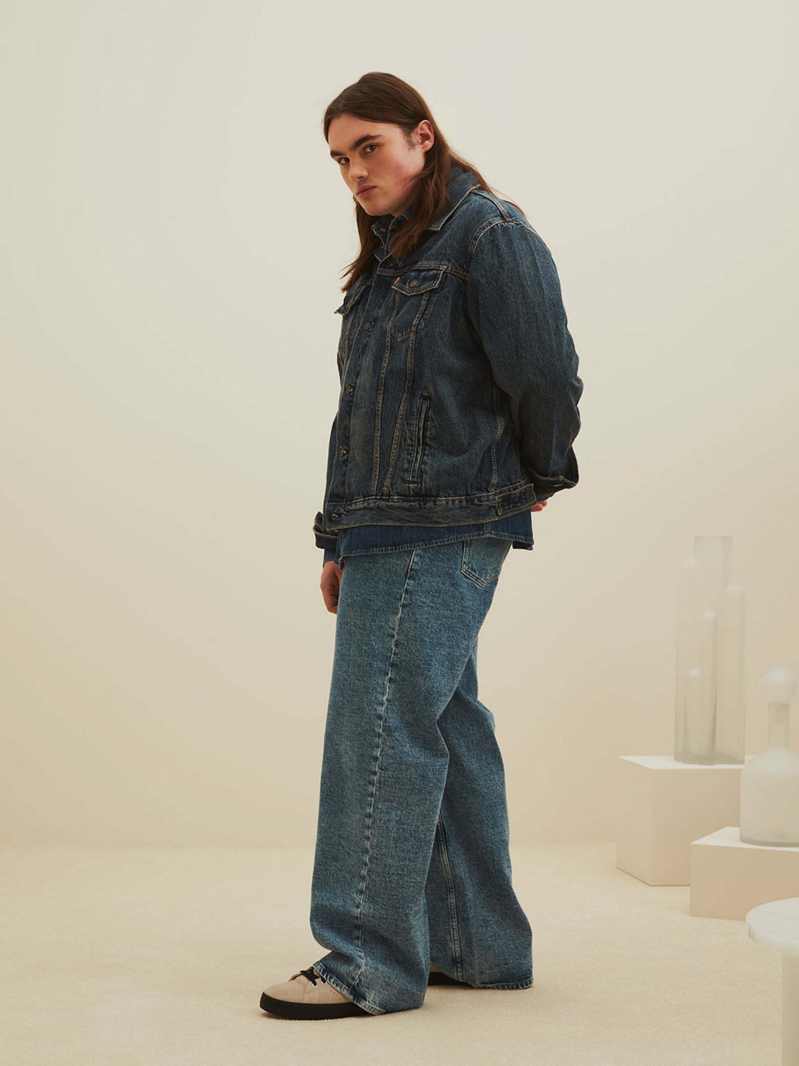 James A. - Blue Denim Layers Look