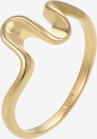 ELLI Ring 'Wellen' in Gold: front