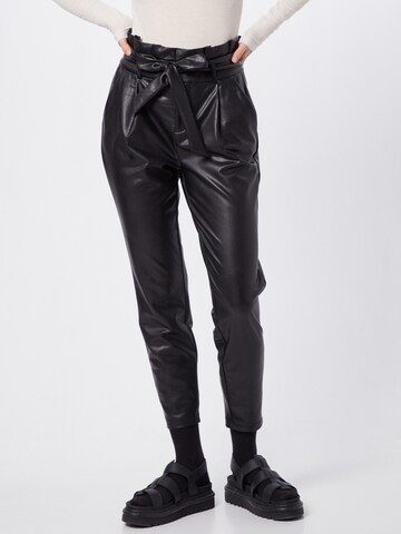 ONLY Normální Kalhoty se sklady v pase 'ONLPOPTRASH' – černá: přední strana