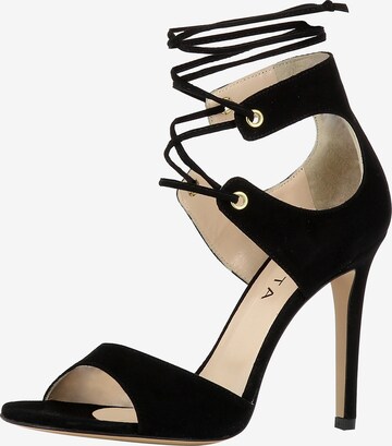 EVITA Strap Sandals in Black: front