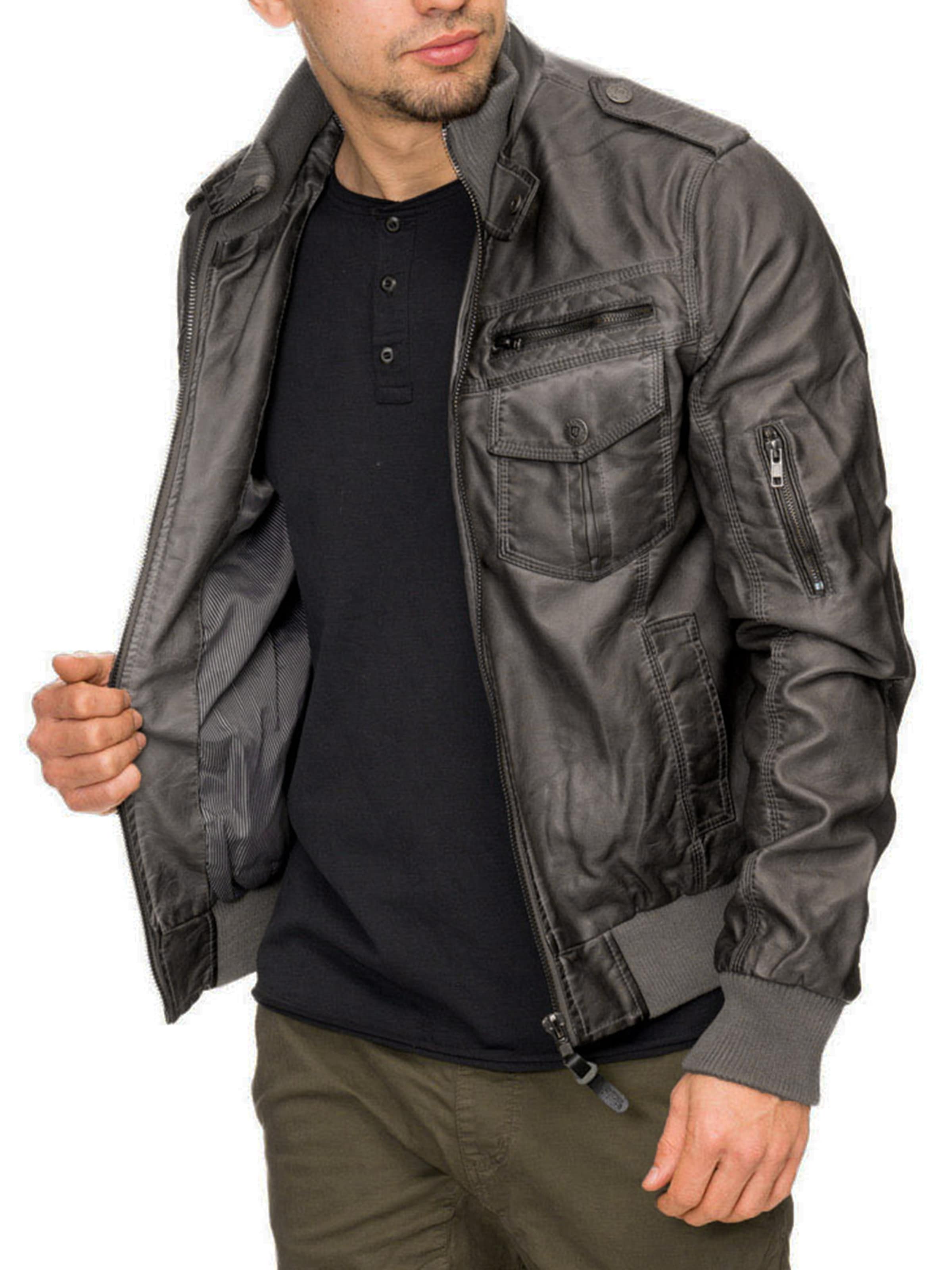 INDICODE JEANS Between-season jacket 'Inco' in Grey