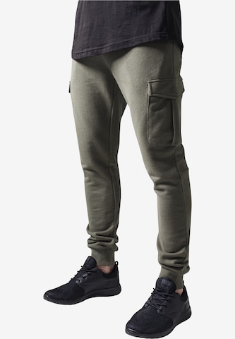 Urban Classics - Tapered Calças cargo em verde: frente