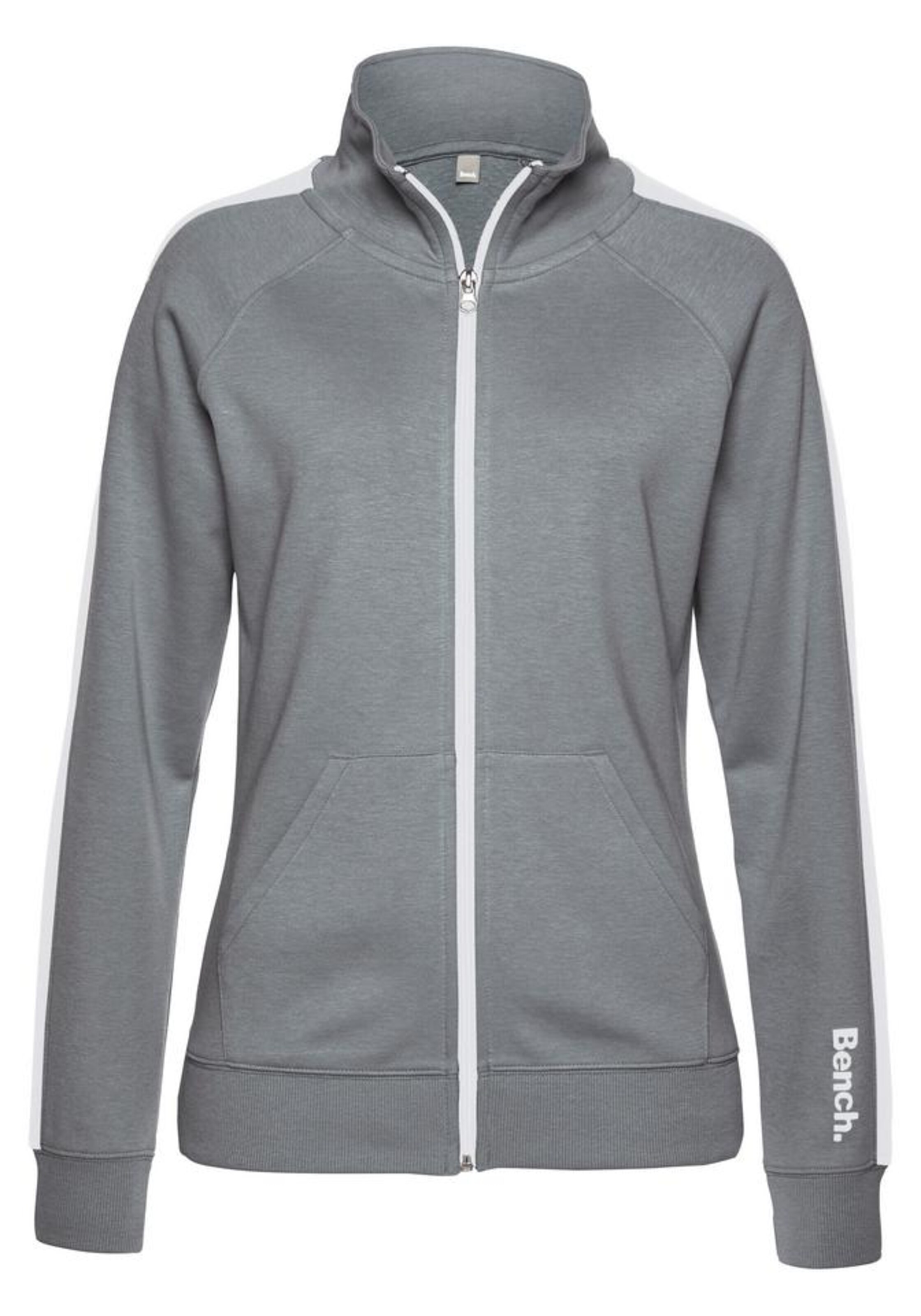 BENCH Bluza rozpinana w kolorze szary: przód