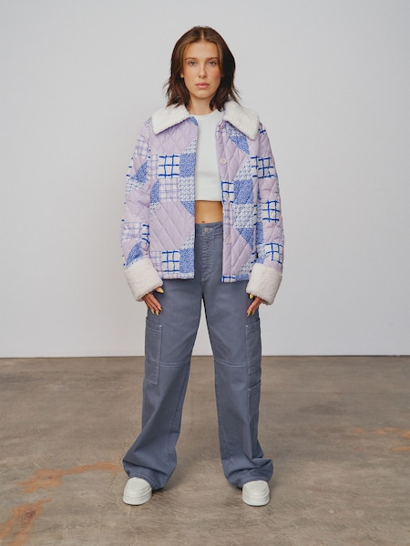 Millie Bobby Brown - Cool Padded Patchwork Look