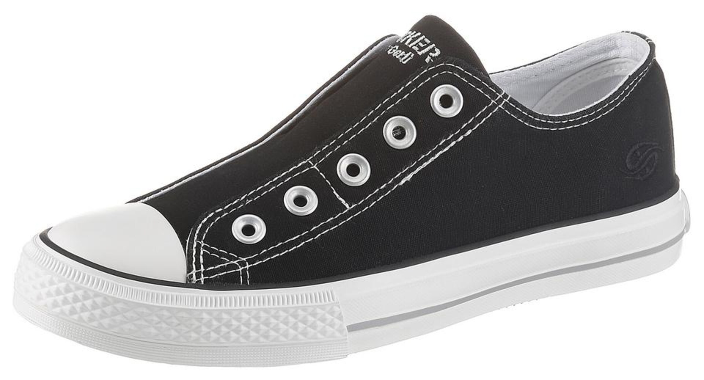 Sneaker low de la Dockers by Gerli pe negru: față