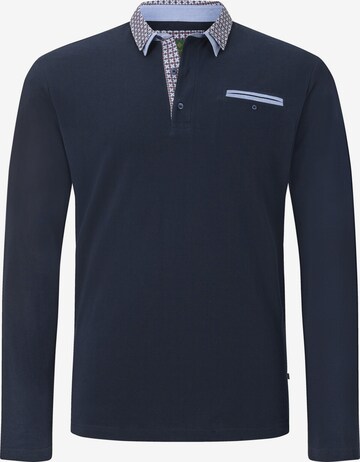 Charles Colby Shirt ' Earl Chad ' in Blauw: voorkant